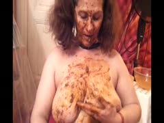 Teen whore shows off her mouth filled with nasty shit